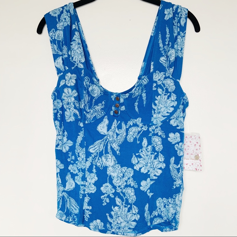 NWT Free People Vanessa Floral Tank Top